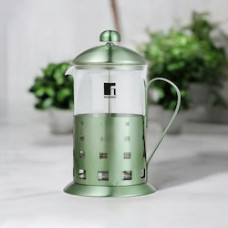 Bergner Кафеварка с Филтър Френско Кафе и Чай Бутало Стъклен Съд 800 мл Green Midnight Matt Bg-38316-gr Bergner Кафеварка с Филтър Френско Кафе и Чай Бутало Стъклен Съд 800 мл Green Midnight Matt Bg-38316-gr