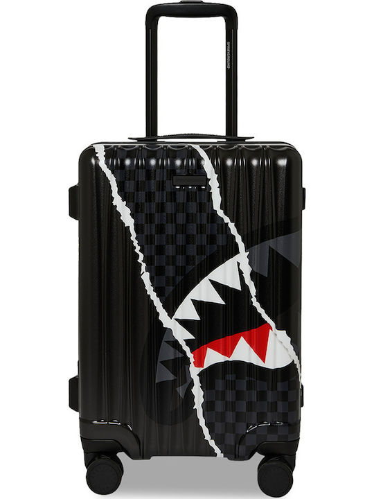Sprayground Shark Slash Cabin Hard Black Suitcase Height 55cm