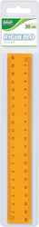 Transparent Plastic Ruler – 20 Cm 4 Colors In Hanging Bag