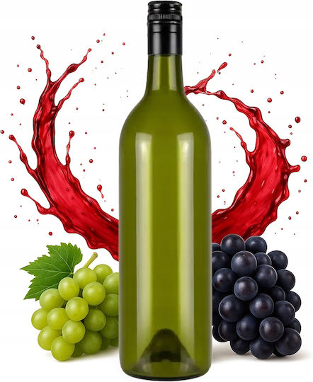 Glas Wein-/Getränkeflasche 750ml Öl Wein Alkohol Likör mit Kappe