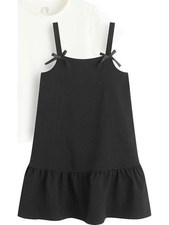 Kids Dress Short Sleeve Black