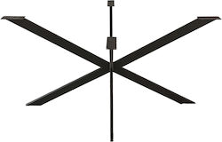 Uhome Μεταλλικό Πόδι για Τραπέζι / Τραπεζάκι 135x75x70cm Μαύρο