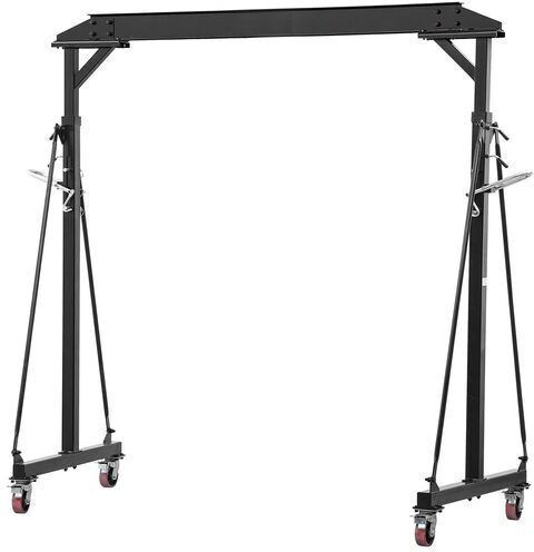 Portable Crane Lockable Wheels Max 1000 Kg Adjustable Height 2430-3630 Mm
