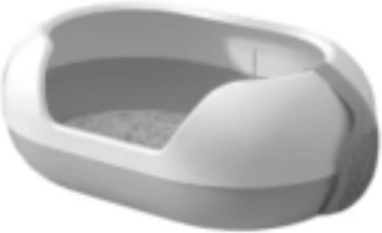 Denik Pets Cat Toilet Grey L60 x W41 x H24cm