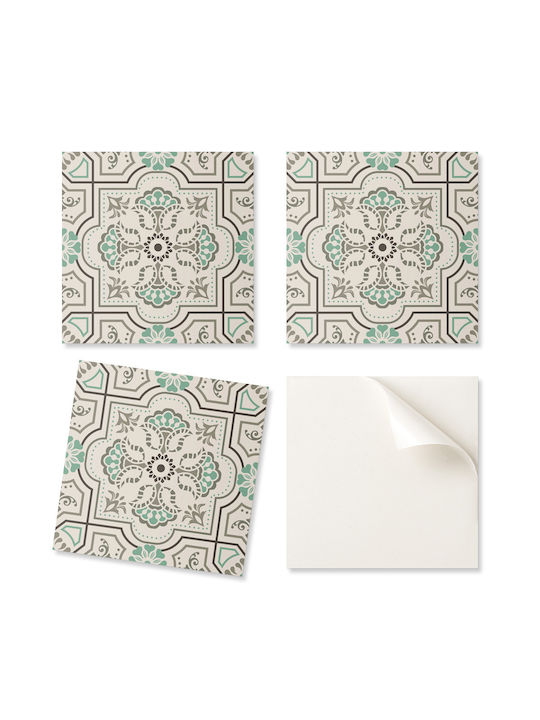 Set Autocolante Plăci Design Geometric 4x50x50 Cm