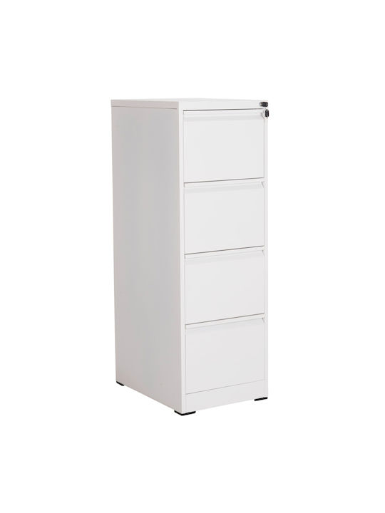 Office Storage Drawer Sider Metal with Lock Whi...