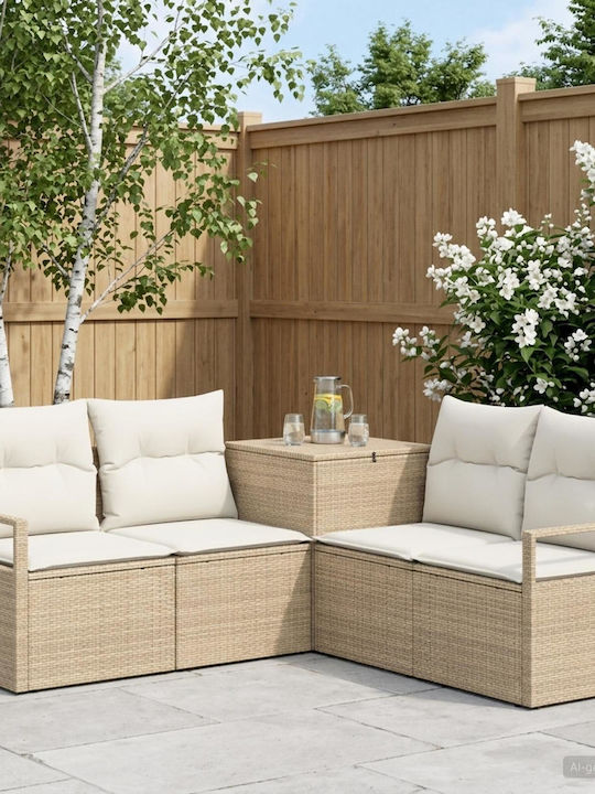 Ecksofa für den Außenbereich Rattan