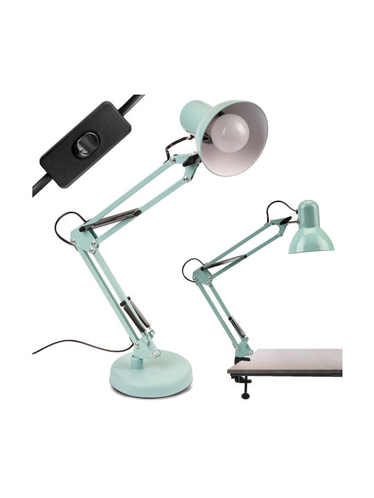 E27 Tobi Pastel Blue Office Lamp + Table Lamp Base