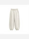 Pantaloni de trening largi Fleece Ecru