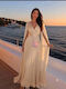 Summer Maxi Dress for Wedding / Christening Satin Petrol / Teal Blue