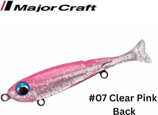 MajorCraft Rockliver Still Shad Τεχνητό Δόλωμα #07 Clear Pink Back