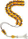 Roloi Komboloi Worry Beads with 21 Beads Made of Mastic Length 34cm Yellow