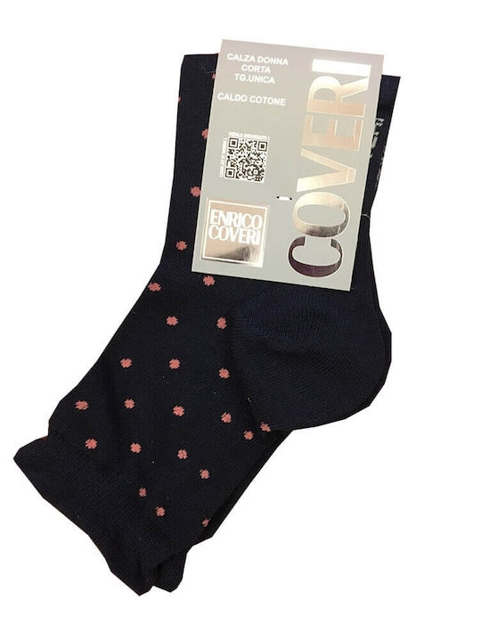 Enrico Coveri Women Socks with Blue Patterns