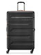 Securitech by Delsey Μεγάλη Βαλίτσα Ταξιδίου Σκληρή Black Ύψους 81εκ.