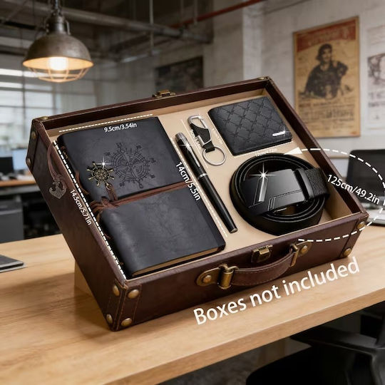 Luciano Faketti Desk Set with Notebook and Pen 5 Pieces