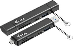 Card Reader I-tec Usb-c/usb-a Dongle Sd Tf 2xusb