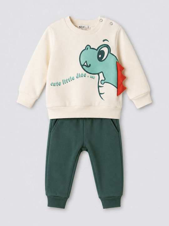 Nek Kids Wear Kinder Sweatpants Set Ecru