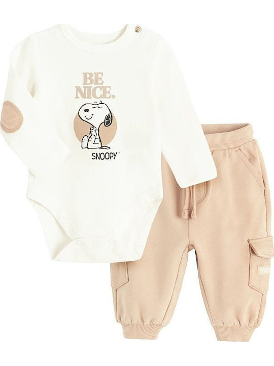 Kinder Sweatpants Set Ecru