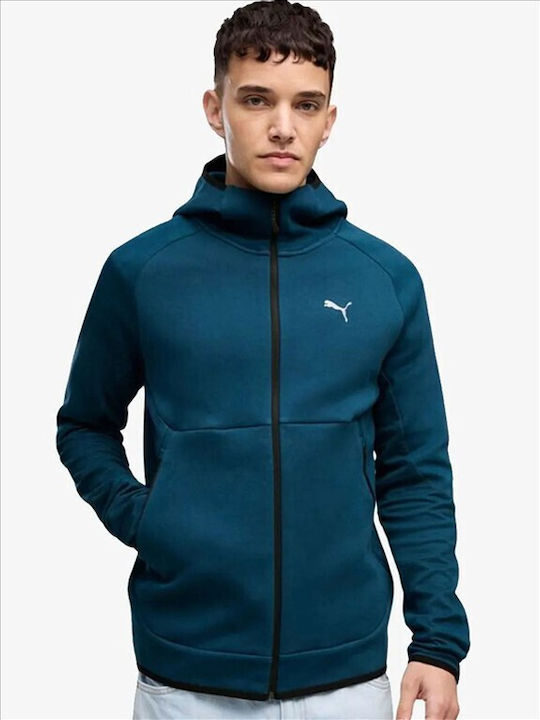 PUMA Суитшърт с качулка Син