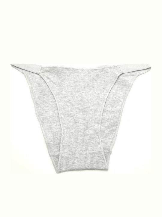 Dyana Damen-Slips Hohe Taille Grau