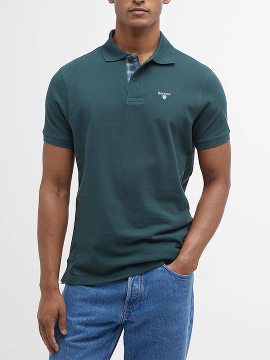 Barbour Polo Μπλούζα Κοντομάνικη Petrol