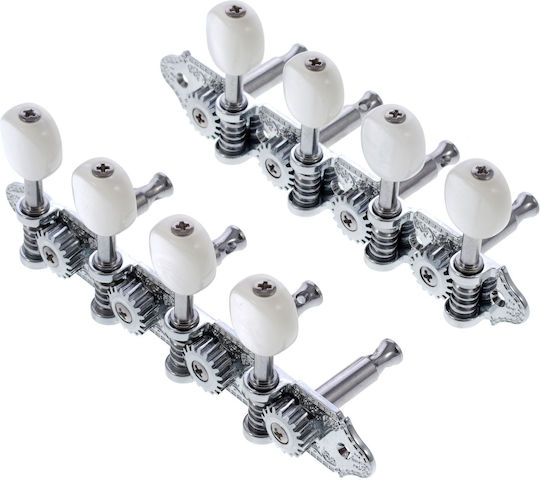 Grover Ma300 Ss 4+4 Chrome Butoane Perlate Albe