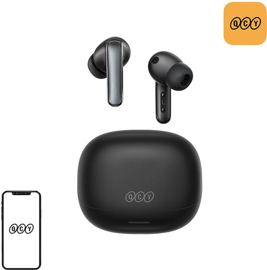 QCY MeloBuds N65 Безжични слушалки с Устойчивост на изпотяване и Калъф за зареждане Черни