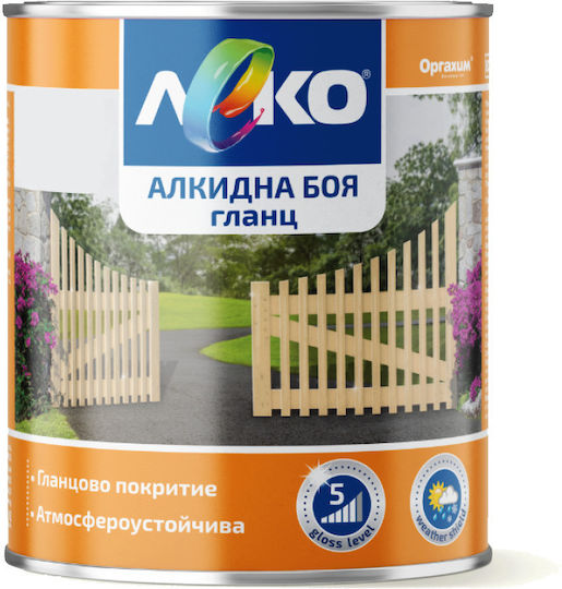 Leko Алкидна Боя Ral 9005 Метал-Дърво Лъскава 2.5л Черна