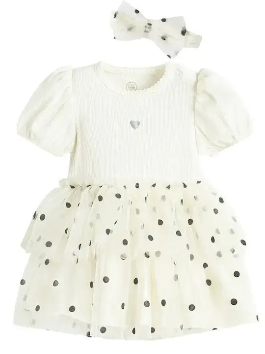 Girls Dress Short Sleeve White