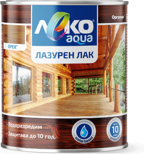 Leko Aqua Wood Stain Water-based Gloss Finish 0.7l Walnut