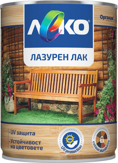 Leko Лак За Дърво Азур Алкидна Основа Гланцов Финиш 0.65л Тик
