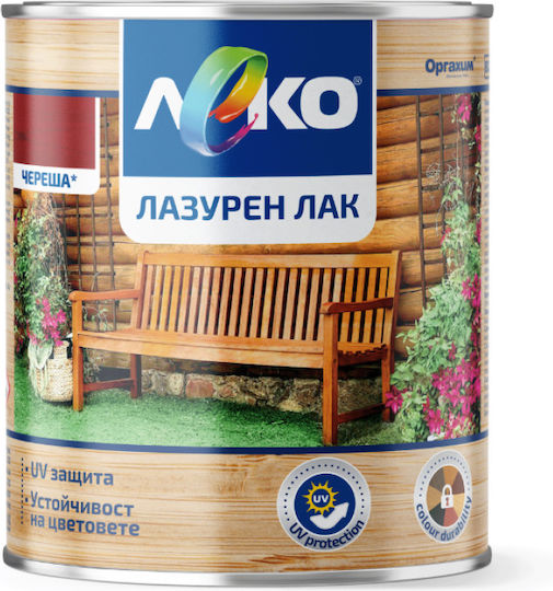 Leko Лак За Импрегниране На Дърво Алкидна Основа С Блестящ Финиш 0.65л Череша