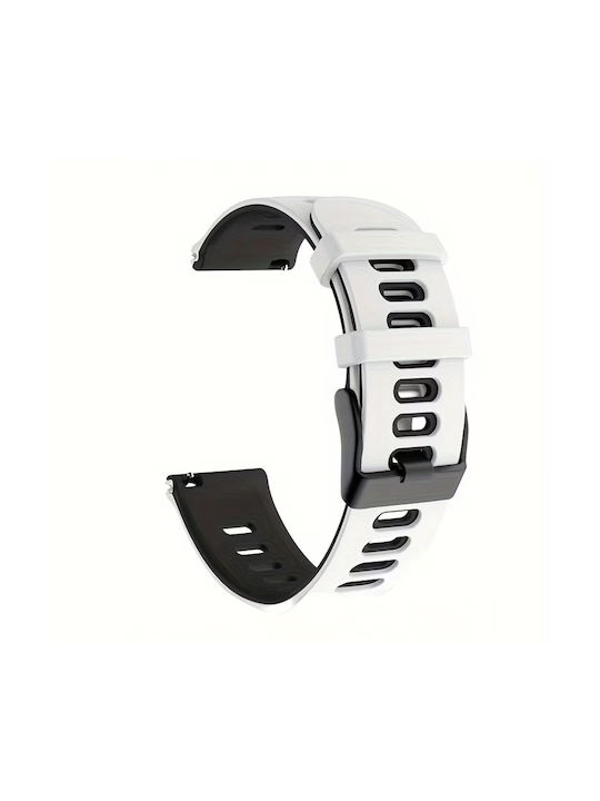 Wishbox Tragbares Band Soft Move Realme Watch S2 46mm 12cm|8,5cm Weiß-Schwarz