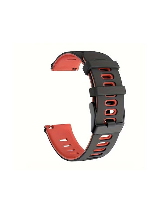 Wishbox Tragbares Band Soft Move Realme Watch S2 46mm 12cm|8,5cm Rot-Schwarz