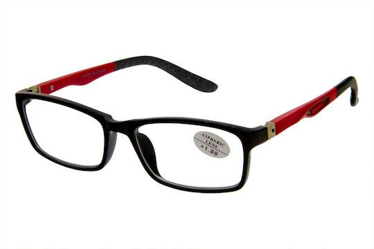 Sequoia Lesebrillen +3.00 in Schwarz Farbe 820schwarz-rot-235409