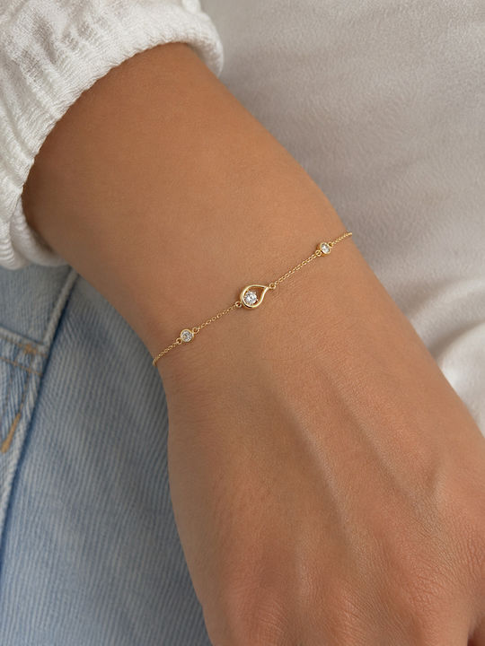 Ioannis Kosmima Damen Armband aus 14K Gold mit Zirkon