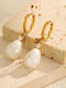 Women's Gold Plated Steel Bracelet with Pearls