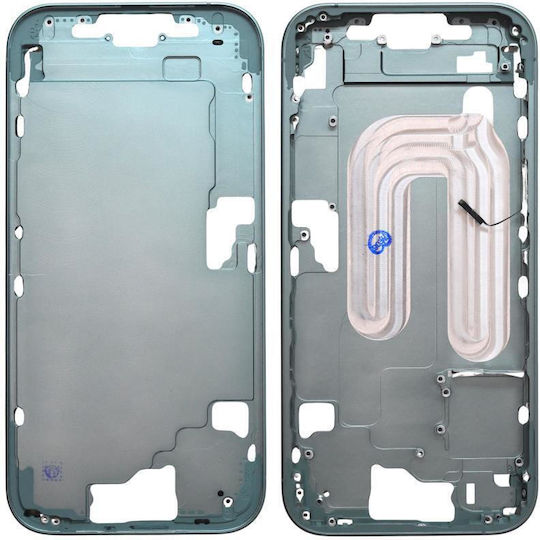 Middle Frame Apple iPhone 16 5G Camera Button Turquoise OEM