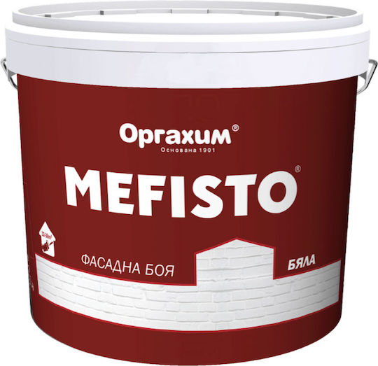 Mefisto Фасадна Пластмасова Боя Матирана 4.5л Бяла