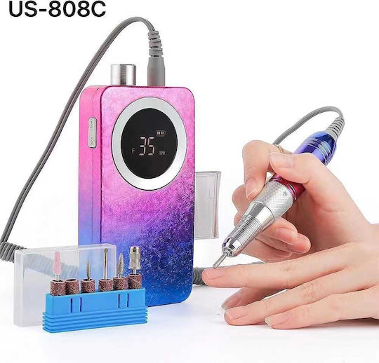 Manicure-Pedicure Battery Nail Drill Purple