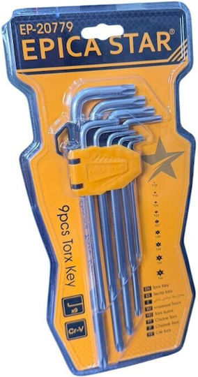 Epica Star Set 9 Torx-Schlüssel in L-Form