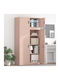 Metallisches Büroaufbewahrungsschrank mit Schloss Rosa 90x40x180cm