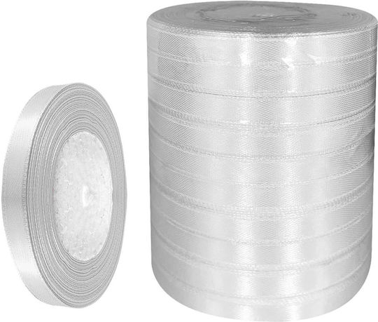 Satin Ribbon White 10pcs