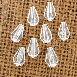 Διαφανές Ακρυλικά Στοιχεία Δάκρυα Περαστά 8χ12mm 100τμχ 23-34