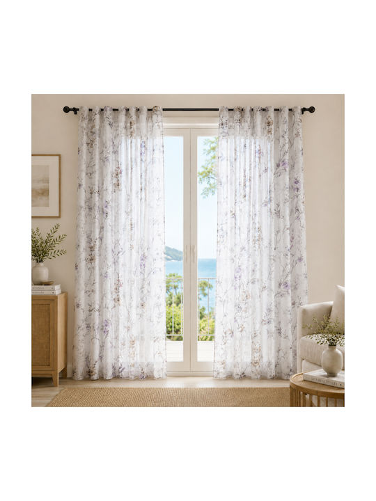 My Home Luxury Perdea cu bandă Violet 270x270cm