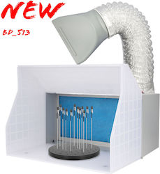 Spray Booth Bd-513 12v Dc Ac Adapter Led Lichter Inklusive Drehplatte & 12 Alligatorklemmen