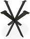 Uhome Metal Furniture Leg Suitable for Table / Coffee Table 60x60x70cm Black