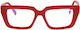 Epoka Martini C04 Red Acetate Prescription Eyeglass Frames