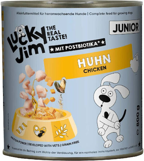 Lucky Jim Wet Food For Puppies With Chicken Meat Liver And Salmon 800gr