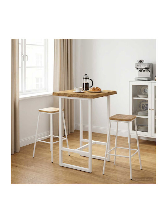 vidaXL Rectangular Table Surface Made of Solid White Wood 40x40x3.5cm 938556